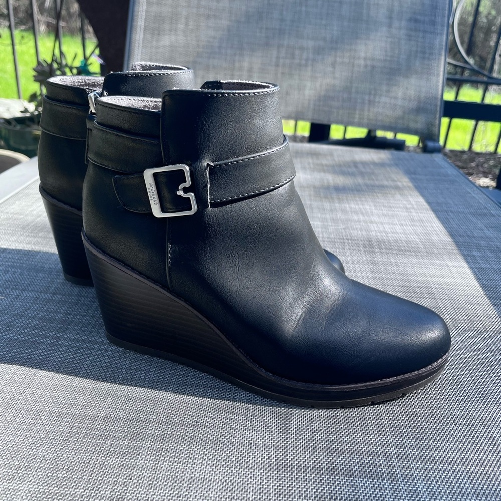 Dr. Scholl's Black Wedge Ankle Boots
